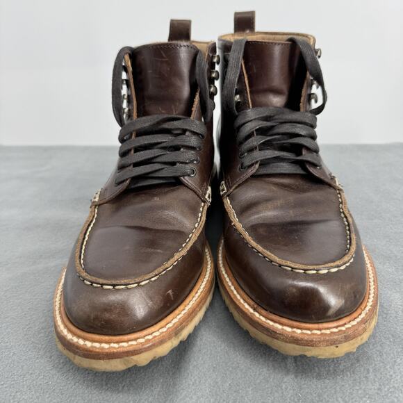 Rhodes Dean Moc Toe Boots Mens 8.5 Brown Leather Vibram Wedge Sole main image 8